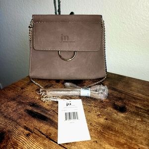 Jessica Moore Suede Crossbody Bag Fawn Handbag NWT